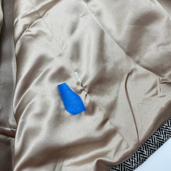 J. Crew Herringbone Car Coat Wool Overcoat Gray Winter - Picture 8 of 11